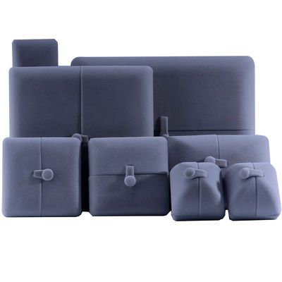 elegant double door jewelry box hign end gray velvet jewellery box with logo