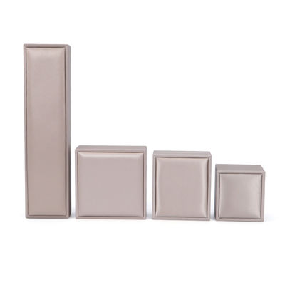 Hanhong Custom Logo Faux Leather Velvet Jewelry Box for Earrings Bracelet Necklace Ring