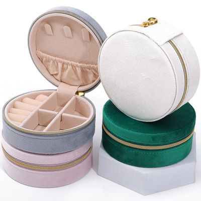 Velvet Jewelry Storage Box for Custom Logo Earrings Necklaces and Rings Packaging