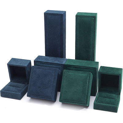 Customized Dark Velvet Jewelry Box for Luxury Necklace Earrings Bracelet Ring 9*9*4cm