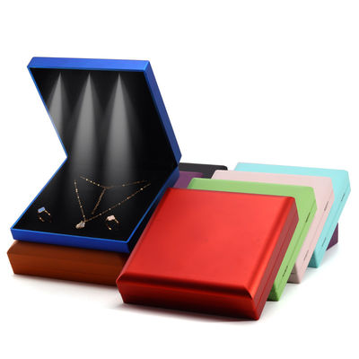 Hanhong Custom Logo White Light Jewelry Packaging Box Set with Ring Necklace Earrings