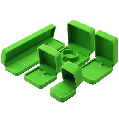 high quality Jewellery Box ring Necklace bracelet packaging Luxury handmade square green Velvet Jewelry Box