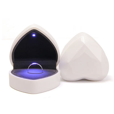 customizable premium heart shape led jewelry Necklace ring box packaging with logo