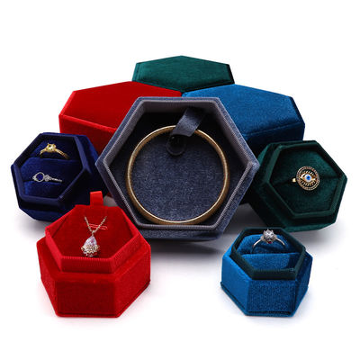 Velvet Travel Ring Box for Customized Jewelry Packaging and Wedding Rings