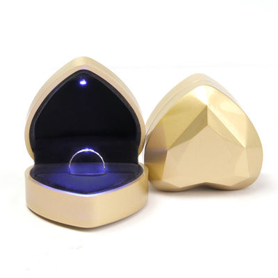 LED Heart-Shaped Gold Jewelry Cassette of LED for Customized Size and Customer's Logo