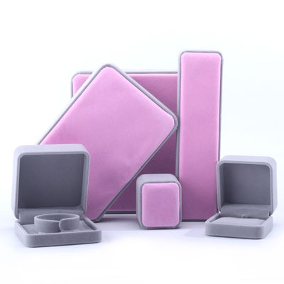 Custom Grade Velvet Jewelry Packaging Box for Necklace Stud Earrings Bracelet and Ring