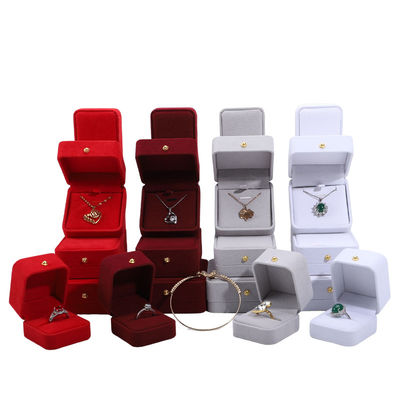 9*9*3.5cm Jewelry Packaging Box in Velvet Perfect for Necklace Bracelet Earrings Ring