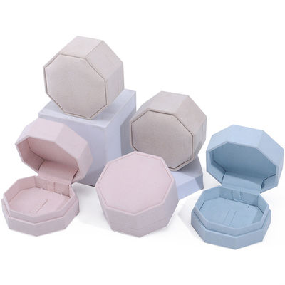 7.5*7.5cm Velvet Jewelry Box for Custom Logo Necklace and Ring Set Display Travel