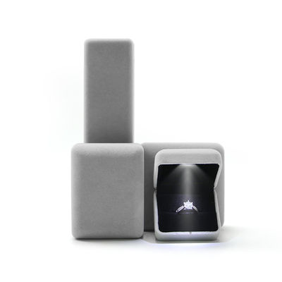 Luxury Jewelry Box with LED Light and Custom Hanhong Logo on Velvet Material
