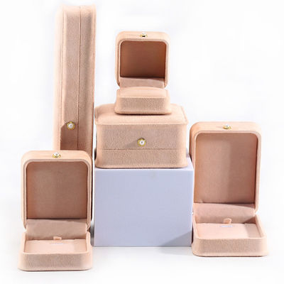Customized Rectangle Velvet Jewelry Box For Packaging Bracelets Earrings Necklaces