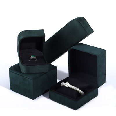 Luxury Green Microfiber Leather Jewelry Package for Earrings and Rings from Hanhong
