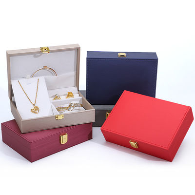 Customer's Logo Hanhong PU Leather Jewelry Box for Rings Earrings Pendants and Necklaces