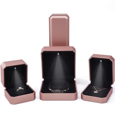 Customized LED Luxury Jewelry Box Packaging For Rings Necklaces Bracelets Earrings