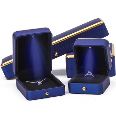 Bracelet Necklace Earrings Ring Jewelry Box with Eco-friendly Material and LED Light