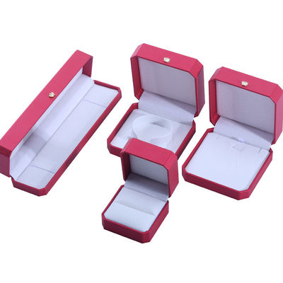 Newest Rectangle Hanhong Custom Red PU Leather Bracelet Packaging Box for Jewelry Storage