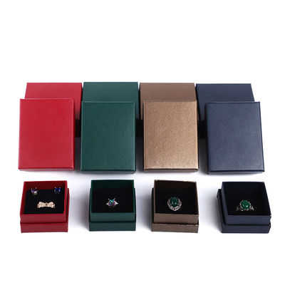 Wholesale manufacturing Luxury Jewellery Box Personalized Custom high end Necklace Bracelet Earrings Ring jewelry set Packaging cardboard paper lid and base Jewelry Box with logo