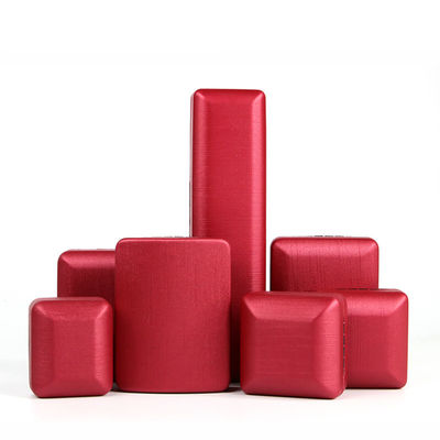 Red PU Leather Jewelry Box for Rings and Sets Customized Hanhong Design Iron Material
