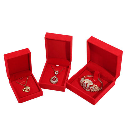 Red Velvet Lining Luxury Wooden Jewelry Box Packaging Custom Logo Size