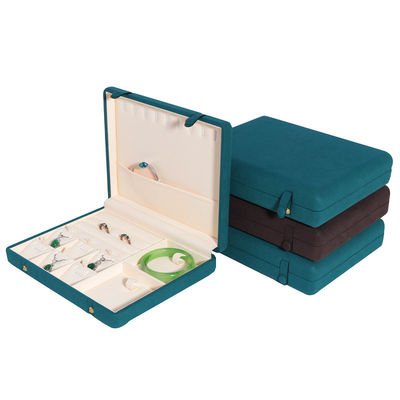 Leather Jewelry Box for Elegant and Secure Storage of Necklace Bracelet Earrings Set