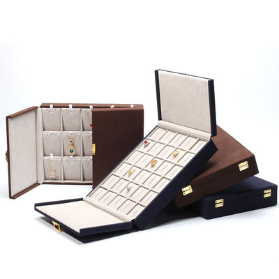 Luxury Packaging Microfiber Jewelry Box for Rings Stud Earrings Bracelet and Necklace