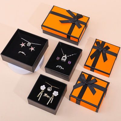 Wholesale manufacturing hign end Jewellery Box packaging Personalized Custom logo Luxury Necklace Bracelet Earring Ring jewelry Set Packaging cardboard paper Jewelry Box with butterfly