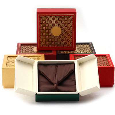 Ancient Style Cardboard Paper Jewelry Packaging Box with Textured Decor