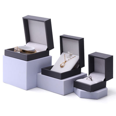 Soft Touch Brush Finishing PU Leather Jewelry Packaging Box Set Luxury Organizer