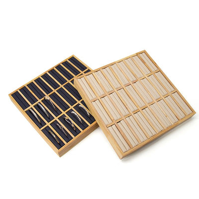 3x9 Compact Solid Wood Jewelry Ring Storage Display Tray Plate For Luxury Show