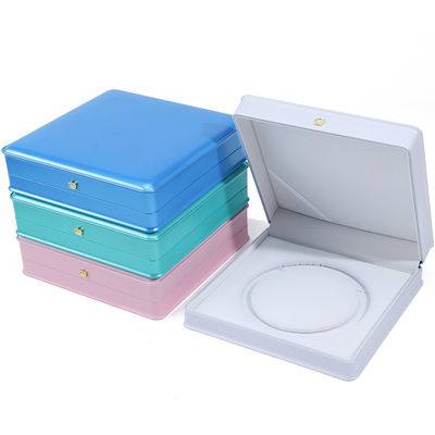 Soft Touch Macaron Color Plastic Pearl Necklace Storage Box Jewelry Packaging