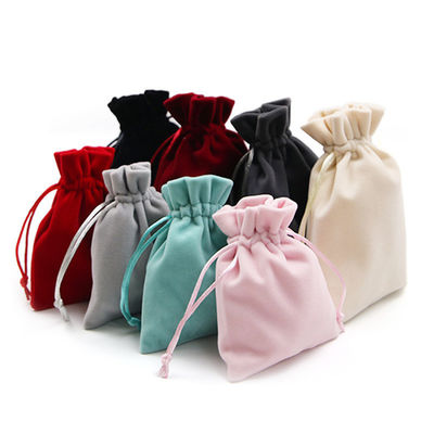 Anti Scratch Drawstring Velvet Jewelry Bag Pouch For Jewelry Luxury Gift Packaging