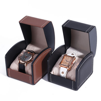 Flip Open Deluxe Handmade Leather Watch Case Treasure Packaging Watch Cover