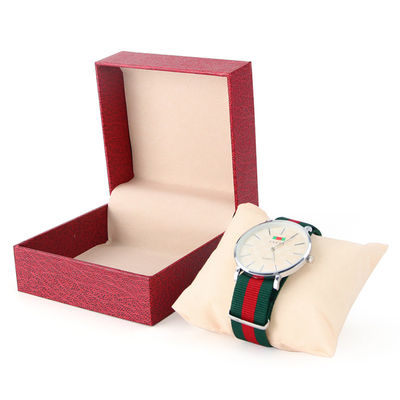 Fine Pebble Grain Hard Paper Watch Packaging Box Compact Cardboard Storage Case