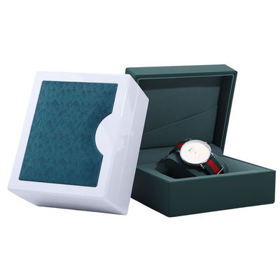 Gorgeous Glossy Smooth Plastic Watch Packaging Box With Stylish Leather Pattern
