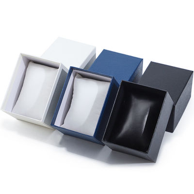 Pebble Grain Paper Watch Packaging Box Hard Luxury Storage Case custom Logo