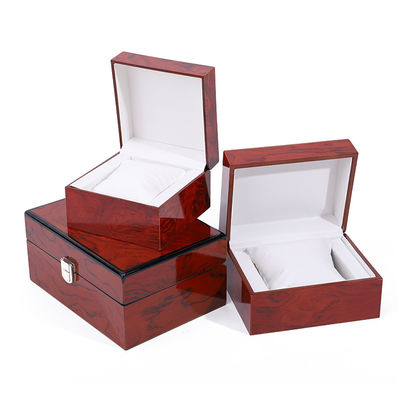 Exquisite Glossy Wooden Luxury Watch Storage Case Watch Holder Box Customizable