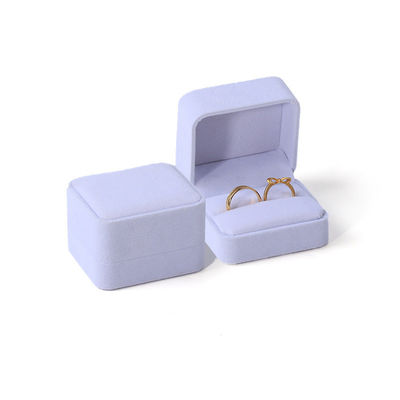 white light green Velvet Jewelry ring packaging Jewellery Box
