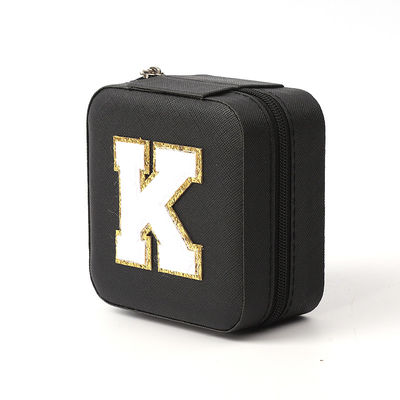 Luxury Jewellery Gift Storage Box Custom Logo Portable Small Leather Black Organizer Travel Case