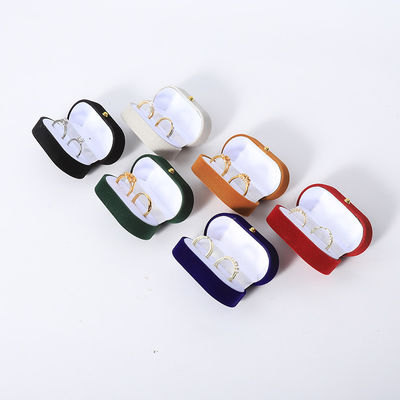 Custom Velvet Ring Box Packaging For Wedding And Engagement Jewelry