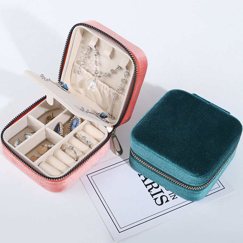 Velvet Jewelry Storage Box for Customized Size Earrings Necklace Ring Display Solution