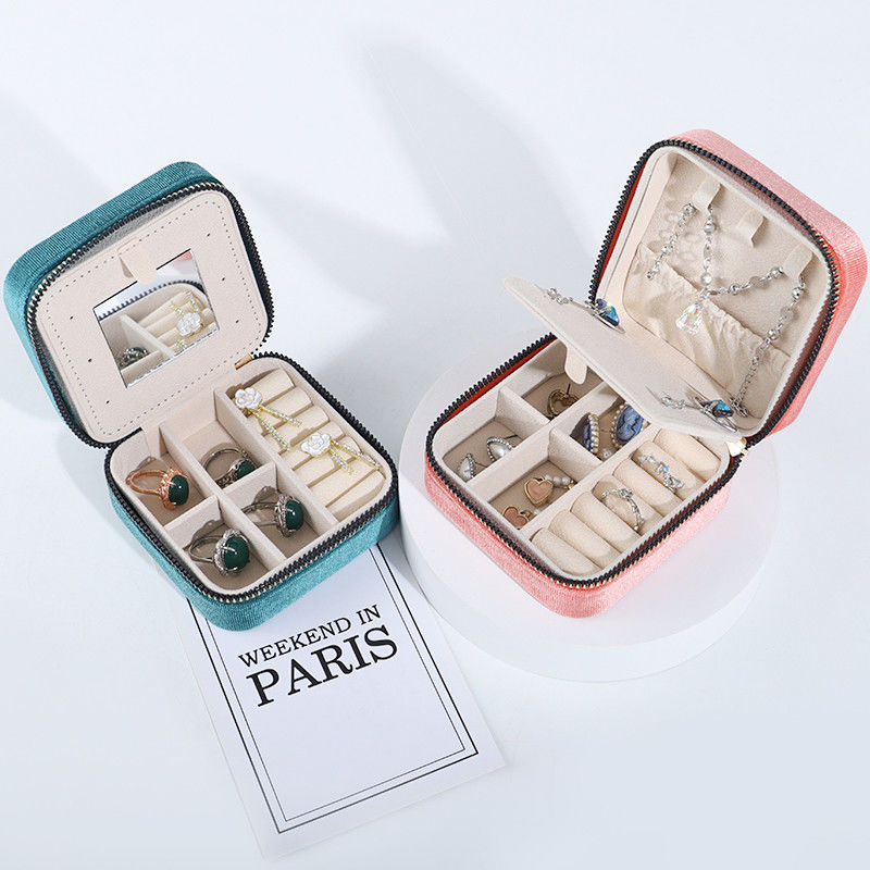 Velvet Jewelry Storage Box for Customized Size Earrings Necklace Ring Display Solution