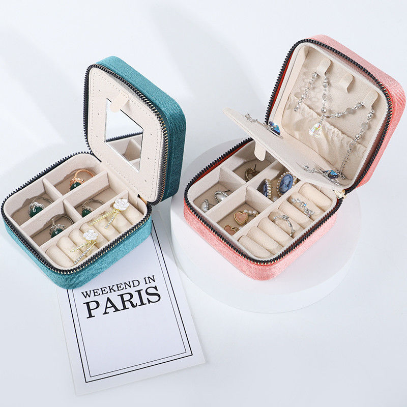 Velvet Jewelry Storage Box for Customized Size Earrings Necklace Ring Display Solution