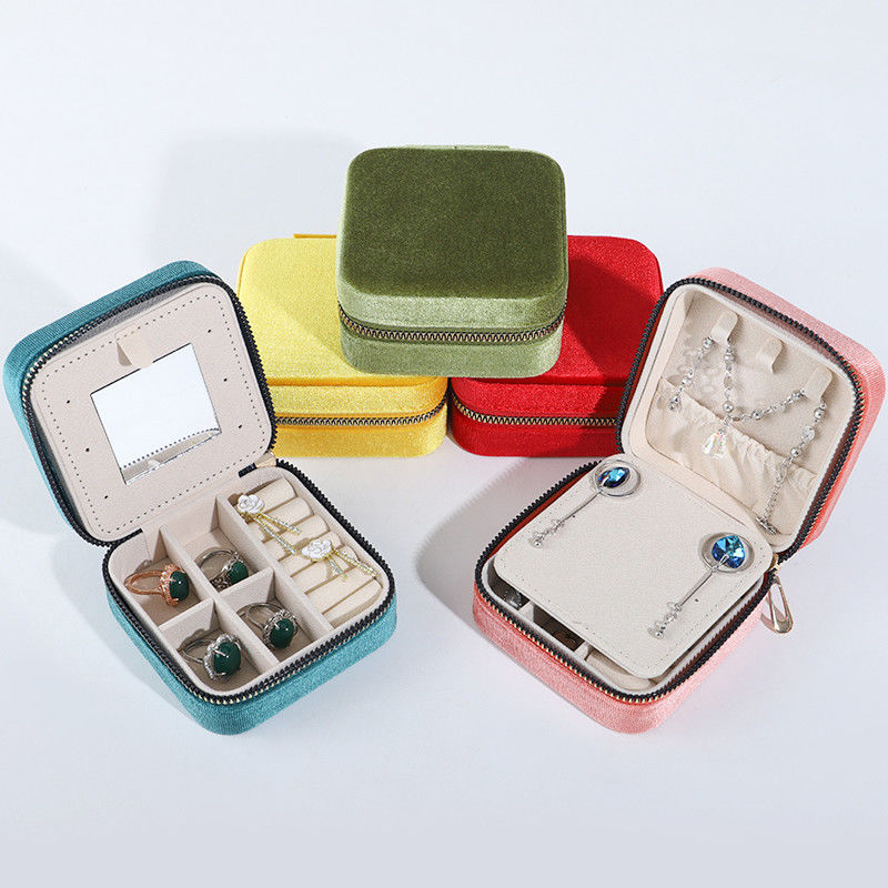 Velvet Jewelry Storage Box for Customized Size Earrings Necklace Ring Display Solution