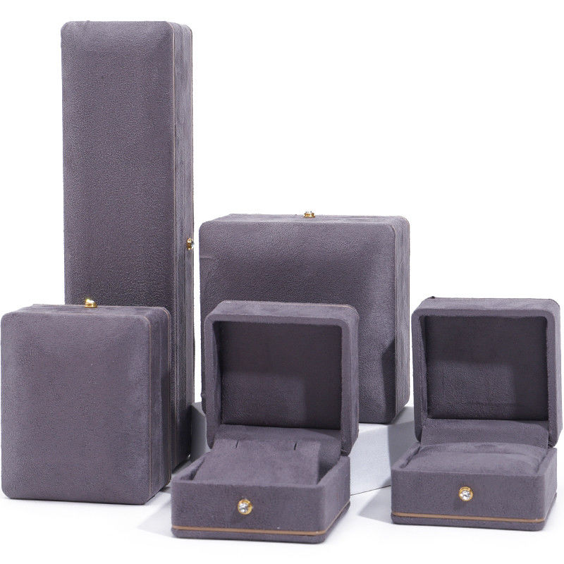 Rectangle Handmade Custom Logo Jewelry Packaging for Luxury Grey Bracelet Necklace