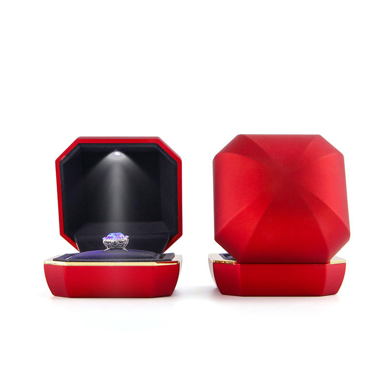 Plastic Velvet Jewelry Boxes for Hanhong Multicolor Bracelet Earrings Jewelry Light