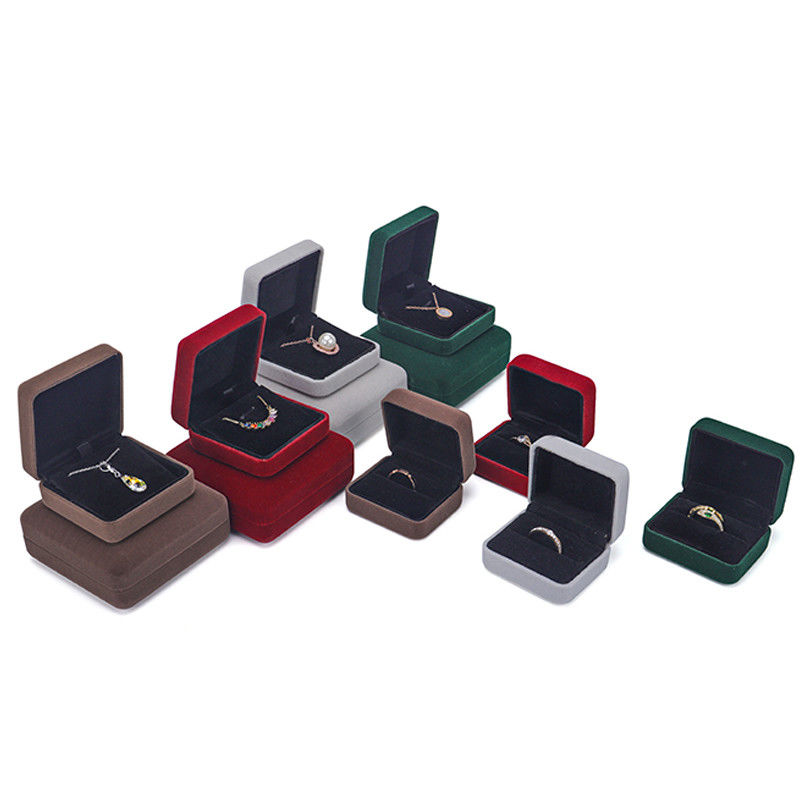 Luxury LED Jewelry Box with Embossed Hanhong Logo and Red Velvet Interior