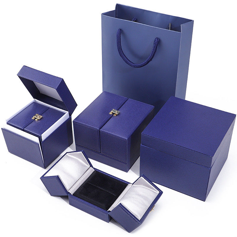Double Door Storage Velvet Jewelry Box for Newest Style Packaging of Luxury Accessories