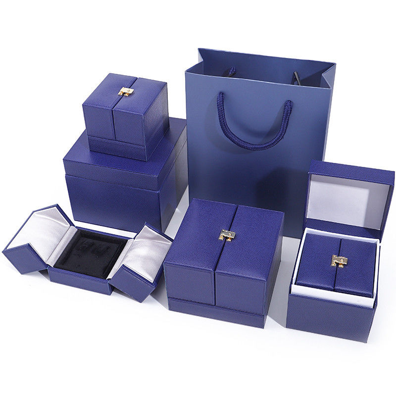 Double Door Storage Velvet Jewelry Box for Newest Style Packaging of Luxury Accessories