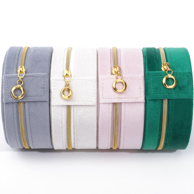 Velvet Jewelry Storage Box for Custom Logo Earrings Necklaces and Rings Packaging