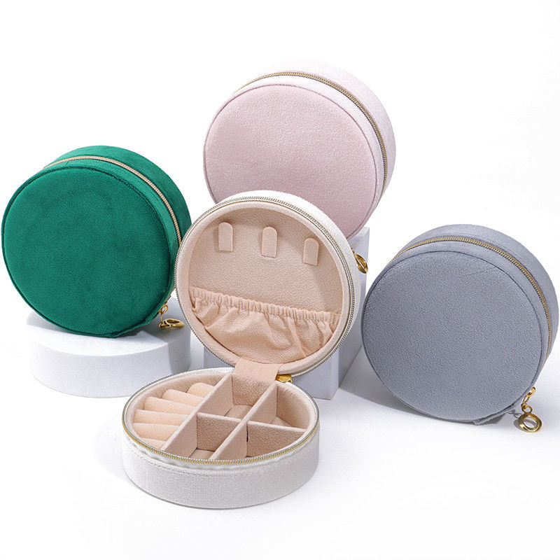 Velvet Jewelry Storage Box for Custom Logo Earrings Necklaces and Rings Packaging