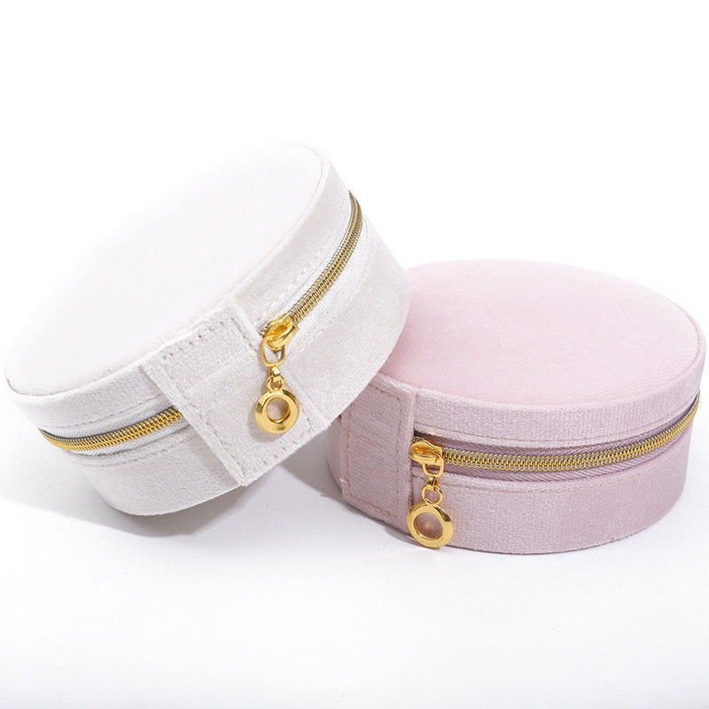 Velvet Jewelry Storage Box for Custom Logo Earrings Necklaces and Rings Packaging